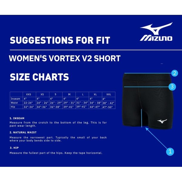 Mizuno womens Vortex V2 Volleyball Short - Image 5