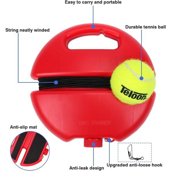 Teloon Solo Tennis Trainer Rebound Ball with String for Self Tennis Practice - Image 2