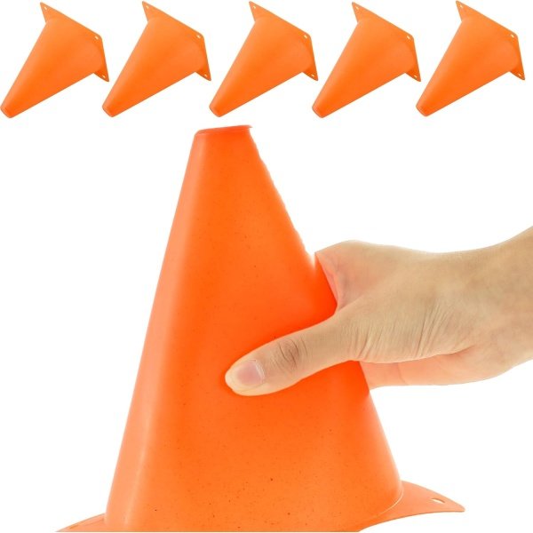 Traffic Cones 24 Pack for Training and Play 7” Cone Flexible and Soft - Image 7