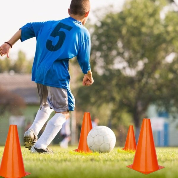 7 Inch Soccer Cones, 24 Pack Cones Sports Training Agility Field Marker Plastic - Image 6