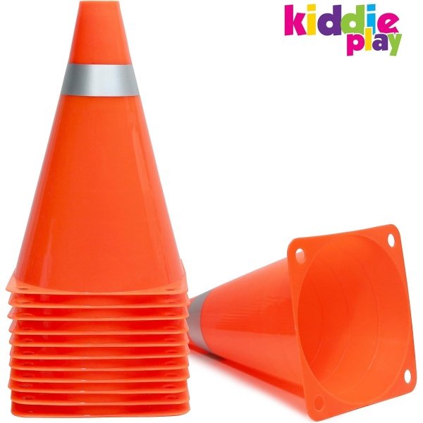 7 Inch Traffic Cones Sports Soccer Drills Agility Training Orange Cones - Image 2