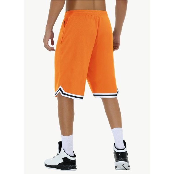 JWM Mens Long Basketball Shorts with Zip Pockets - 11" Mesh Athletic Gym Workout - Image 2