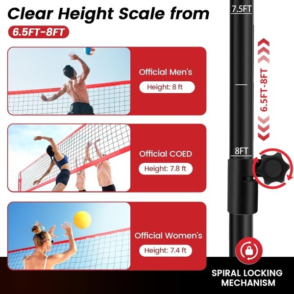 Volleyball Training Equipment, Volleyball Practice Net Station Update Freely - Image 3