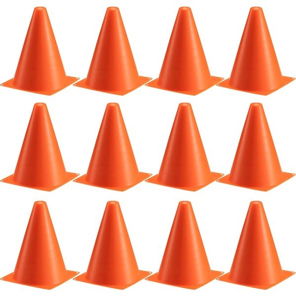 Traffic Cones and Racing Checkered Flags (24 Pcs) 12 Black and White Flags - Image 6