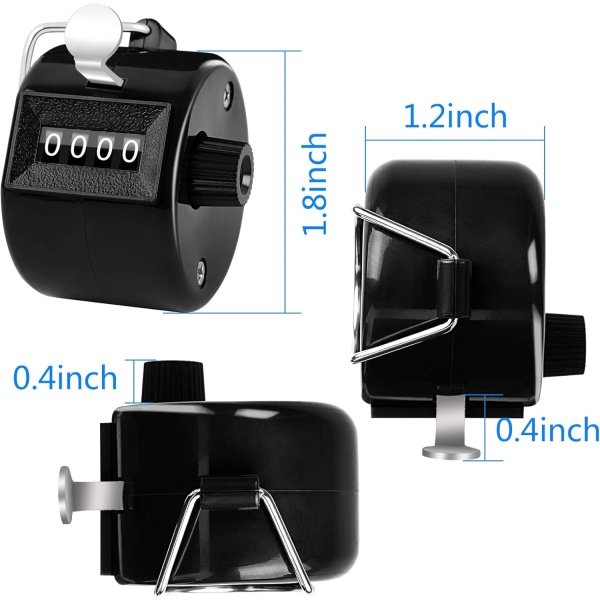 FEBSNOW 2 Pack Hand Tally Counter 4 Digital Click Counter for Sport Row School - Image 2