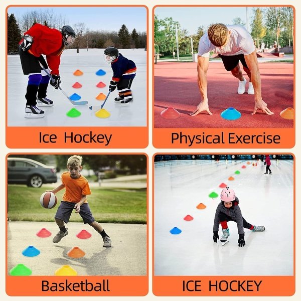 WGYAML 20 Pack Pro Disc Cone Sports Cone, Basketball, Agile Football Cone - Image 4