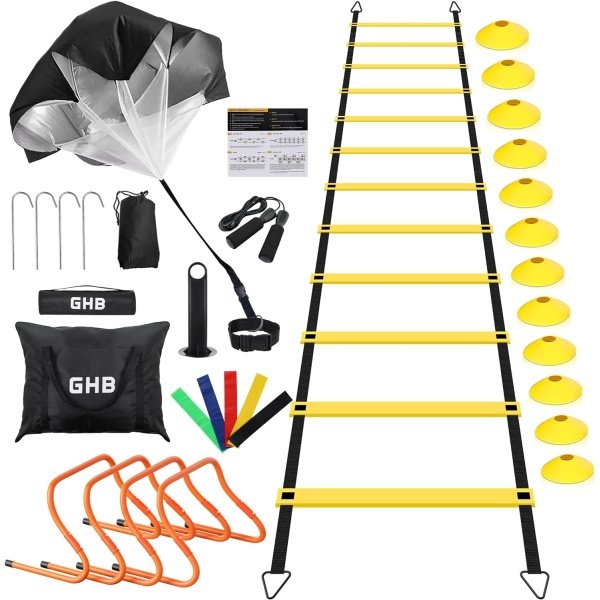 GHB Agility Ladder,Football Training Equipment Set,4 Agility Hurdles - Image 9