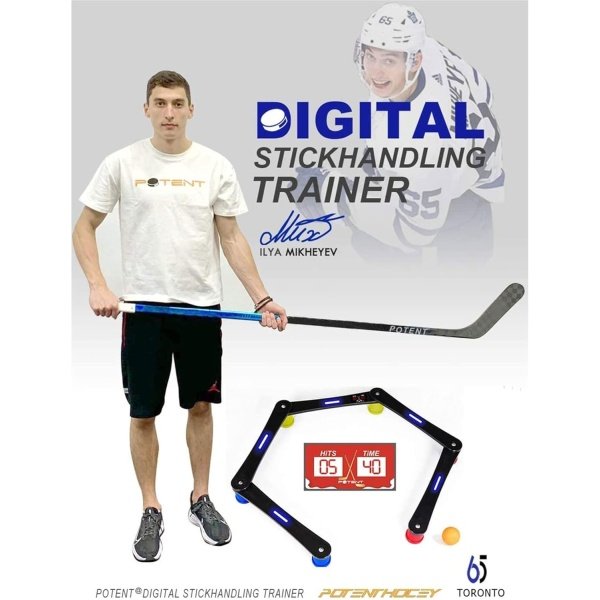 Potent Digital Stickhandling Trainer - Built-in Scoreboard & Countdown Timer - Image 5