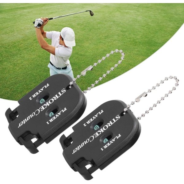 2pcs Golf Stroke Counter,Portable Golf Counter Clicker Digital Mini Golf Stroke