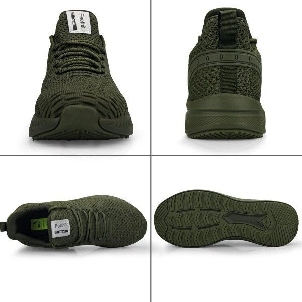 Feethit Mens Slip On Walking Shoes Blade Tennis Shoes Non Slip Running Shoes - Image 4