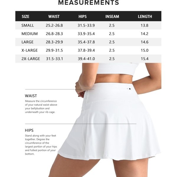 CHRLEISURE Women Tennis Golf Skirt with Pockets - High Waisted Golf Pleated - Image 7