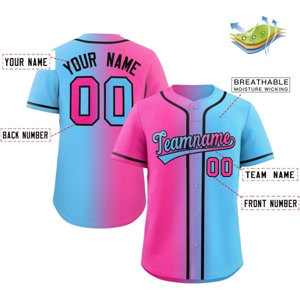 Custom Baseball Jersey Stitched Personalized Baseball Shirts Sports Uniform - Image 2