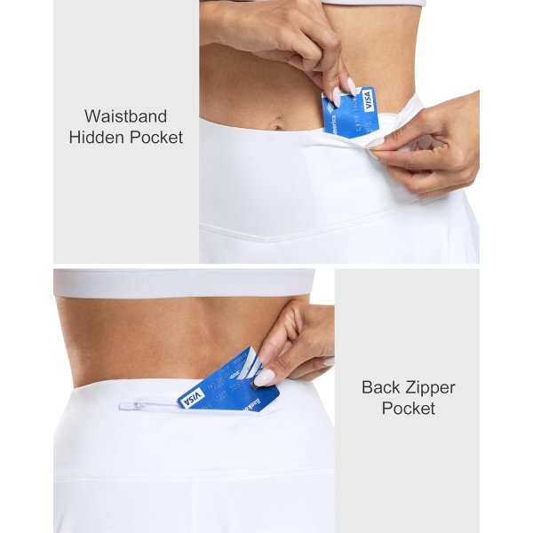 CHRLEISURE Women Tennis Golf Skirt with Pockets - High Waisted Golf Pleated - Image 2
