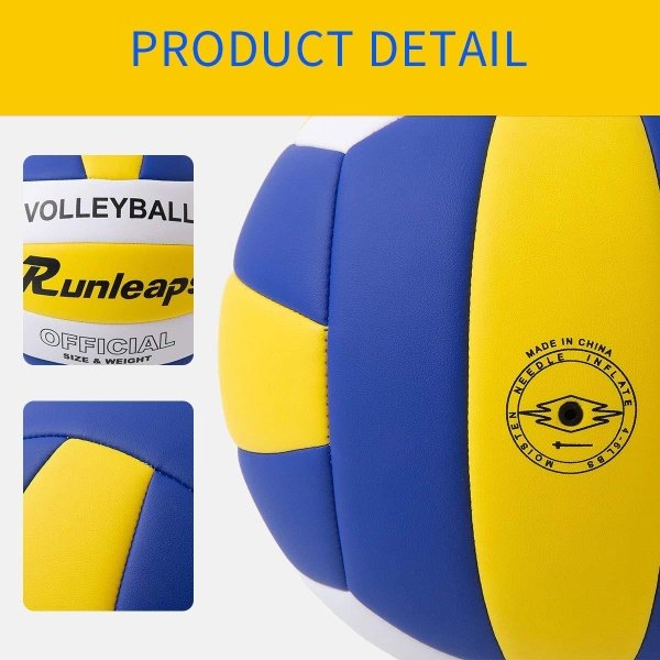 Volleyball, Waterproof Indoor Outdoor Volleyball for Beach Game Gym Training - Image 7