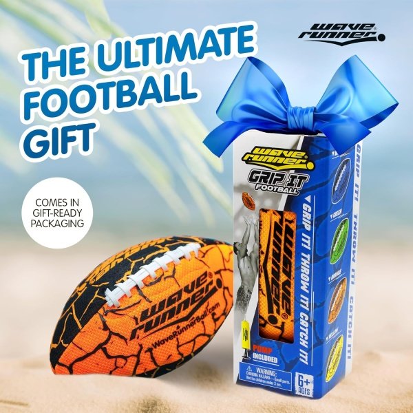 Wave Runner Grip It Waterproof Football, Size 9.25 - Water Football, Beach - Image 5