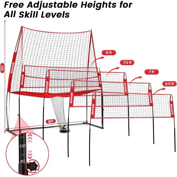 Volleyball Training Equipment, Volleyball Practice Net Station Update Freely - Image 2