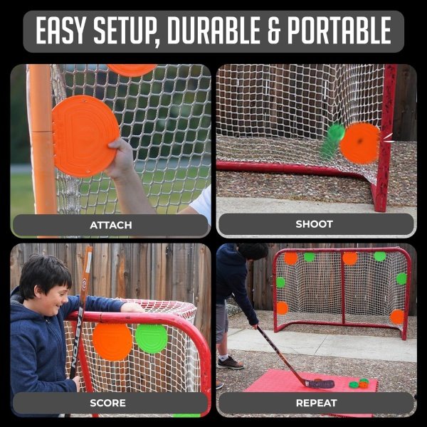 Combo Bundle with Durable Magnetic Hockey Targets/Lacrosse Goal Targets - Image 3