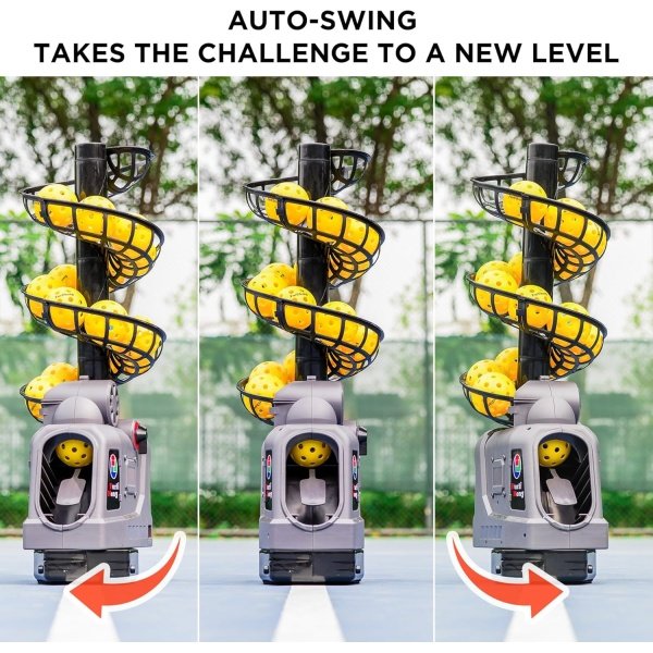 681PBH Pickleball Machine with Auto Swing, 3 Angles & 4 Speeds Adjustable - Image 3
