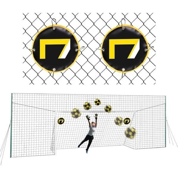 Soccer Goal Net & Soccer Backstop Net with Rebounder - Soccer Nets for Backyard