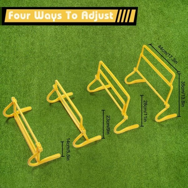 Speed Agility Training Equipment Set, Includes 4 Adjustable Hurdles - Image 2