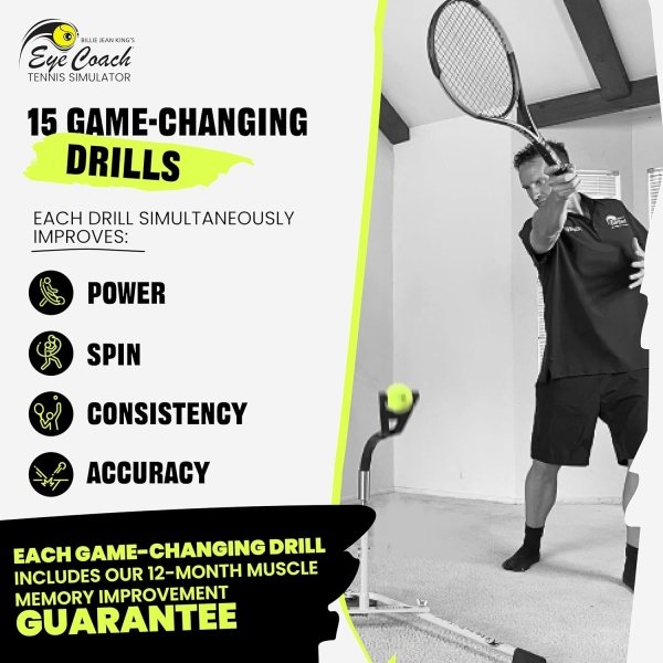 BILLIE JEAN KING'S Eye Coach Pro Tennis Simulator with Game-Changing Tennis - Image 3
