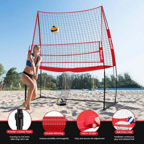 Volleyball Training Equipment, Volleyball Practice Net Station Update Freely - Image 4