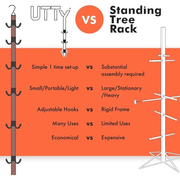 UTTY Hanging Multipurpose Portable Hockey Equipment Drying Rack - Image 7