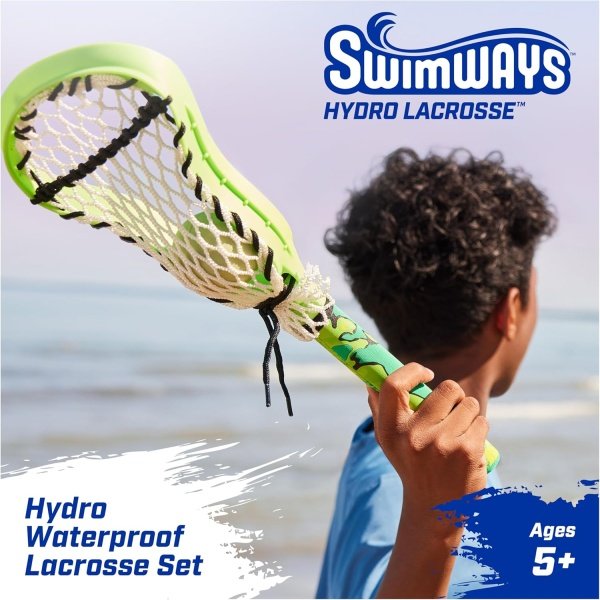 SwimWays Hydro Lacrosse, Blue, Outdoor Games for Adults & Kids - Image 2