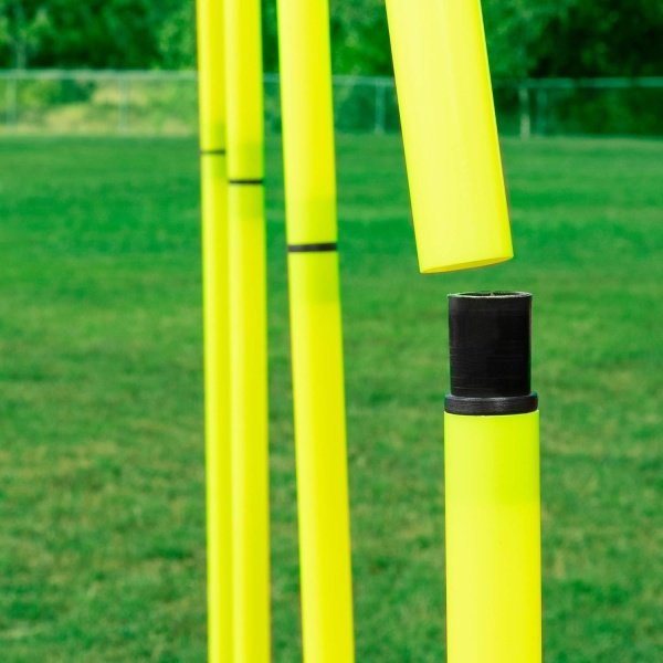 Champion Sports APSET Outdoor Agility Pole Set, Yellow - Image 8