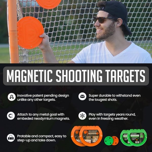 Combo Bundle with Durable Magnetic Hockey Targets/Lacrosse Goal Targets - Image 2