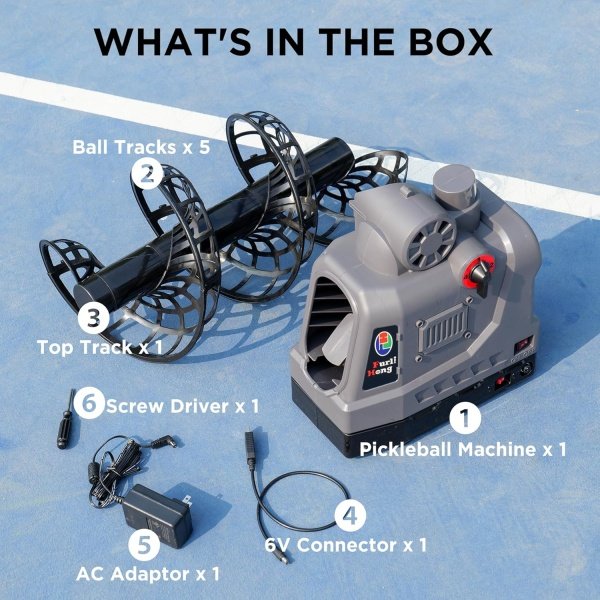 681PBH Pickleball Machine with Auto Swing, 3 Angles & 4 Speeds Adjustable - Image 6