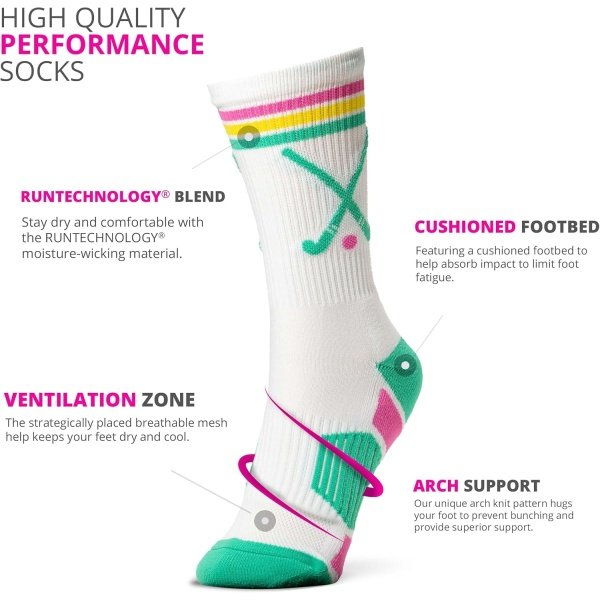 ChalkTalkSPORTS Field Hockey Performance Crew Socks - Youth & Adult - Image 3