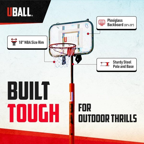 UBALL Lite | Ultra Portable Outdoor Basketball Hoop | Play at Beach, Grass - Image 5