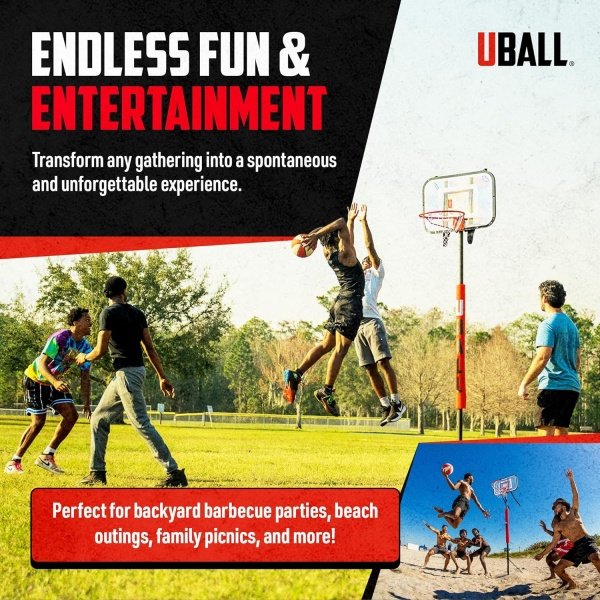 UBALL Lite | Ultra Portable Outdoor Basketball Hoop | Play at Beach, Grass - Image 6