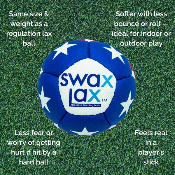 SWAX LAX Lacrosse Training Ball - Indoor Outdoor Practice Less Bounce & Rebounds - Image 3