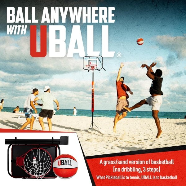 UBALL Lite | Ultra Portable Outdoor Basketball Hoop | Play at Beach, Grass - Image 2