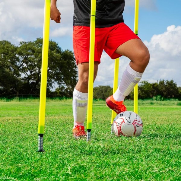 Champion Sports APSET Outdoor Agility Pole Set, Yellow - Image 7