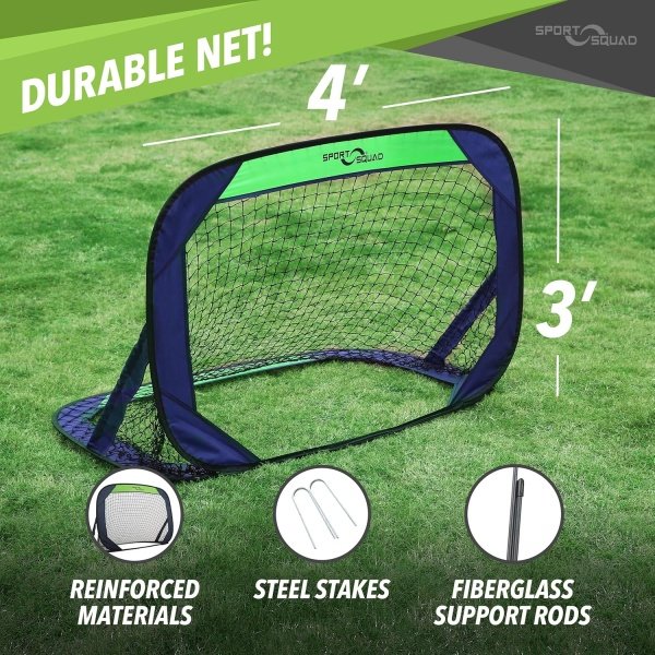 Sport Squad Portable Soccer Goal Net Set - Pop Up Training Soccer Goals - Image 4