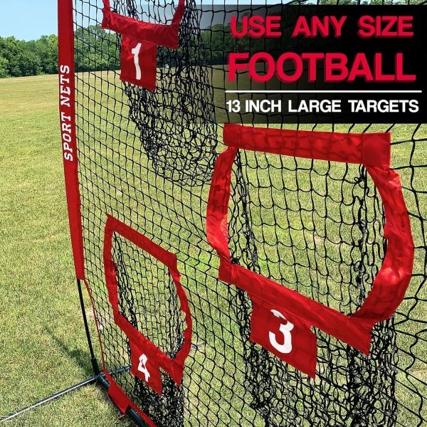 Heavy Duty 7x7 Football Throwing Net (Includes 5 Targets Pockets) - Image 6