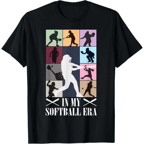 In My Softball Era Funny Softball Girl Player Lover T-Shirt