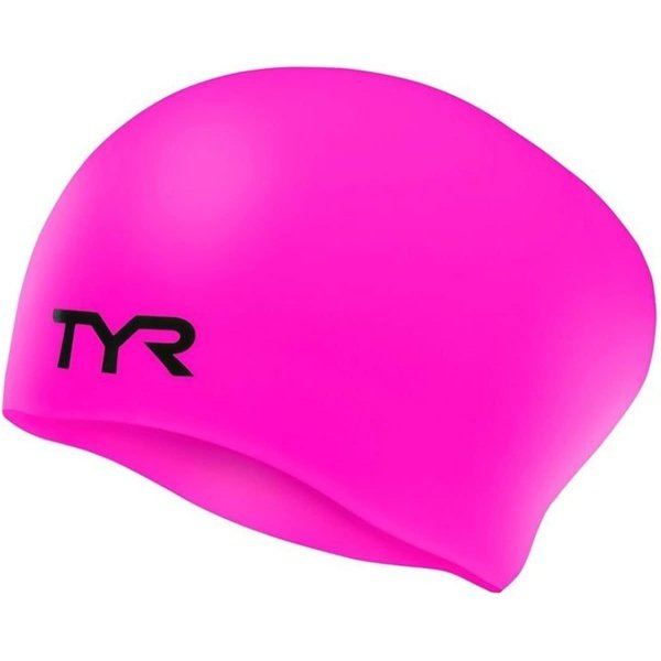 TYR Adult Long Hair Wrinkle-Free Silicone Swim Cap - Image 4