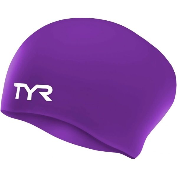 TYR Adult Long Hair Wrinkle-Free Silicone Swim Cap - Image 5
