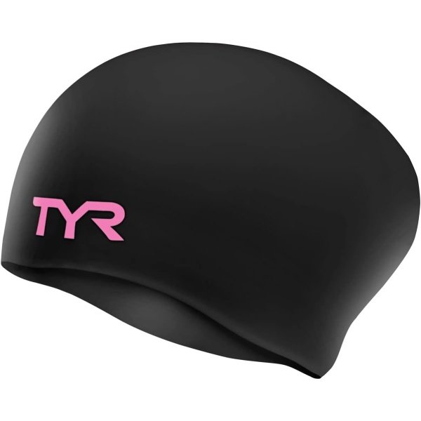 TYR Adult Long Hair Wrinkle-Free Silicone Swim Cap - Image 2