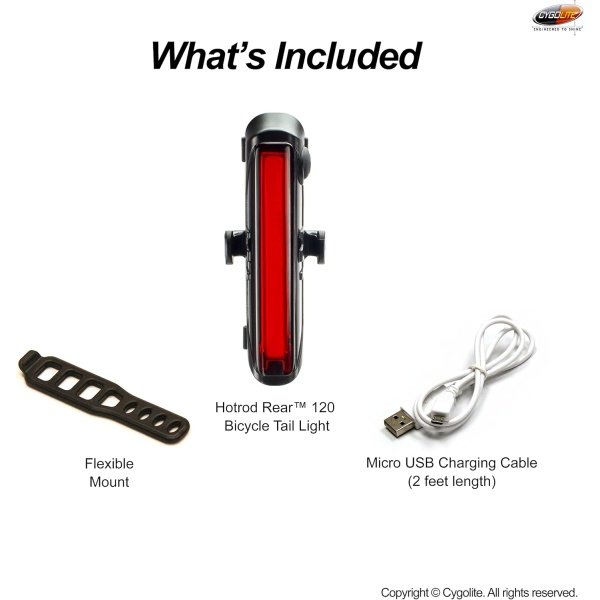 Cygolite Hotrod 120, 90, 50 Lumen Bicycle Tail Light Models- Night & Daytime - Image 7