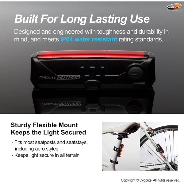 Cygolite Hotrod 120, 90, 50 Lumen Bicycle Tail Light Models- Night & Daytime - Image 6
