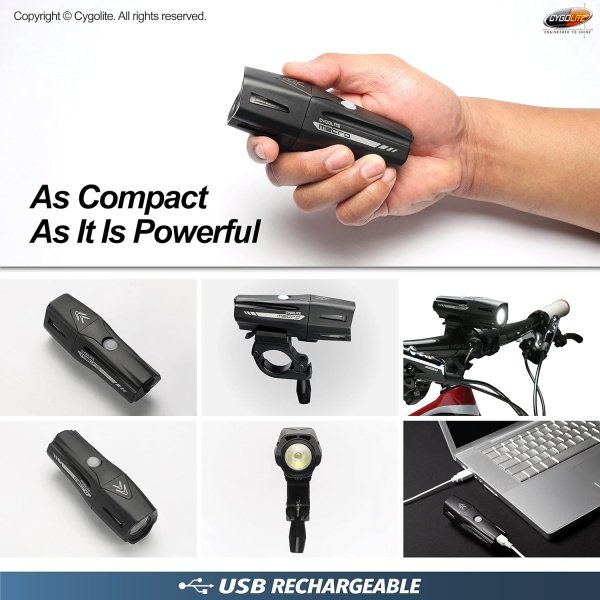 Cygolite Metro 1200, 1100, 950, 800, 650 Lumen Bicycle Headlight Models - Image 5