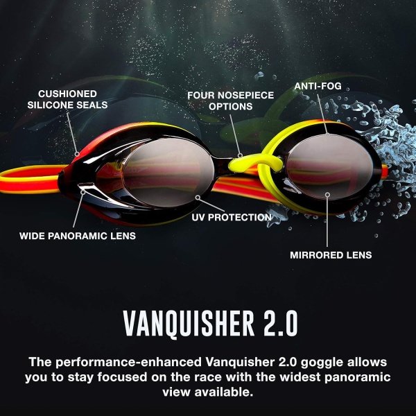 Speedo Unisex-Adult Swim Goggles Mirrored Vanquisher 2.0 - Image 7