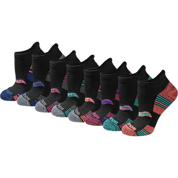 Saucony Women's RunDry Performance Heel Tab Athletic Socks