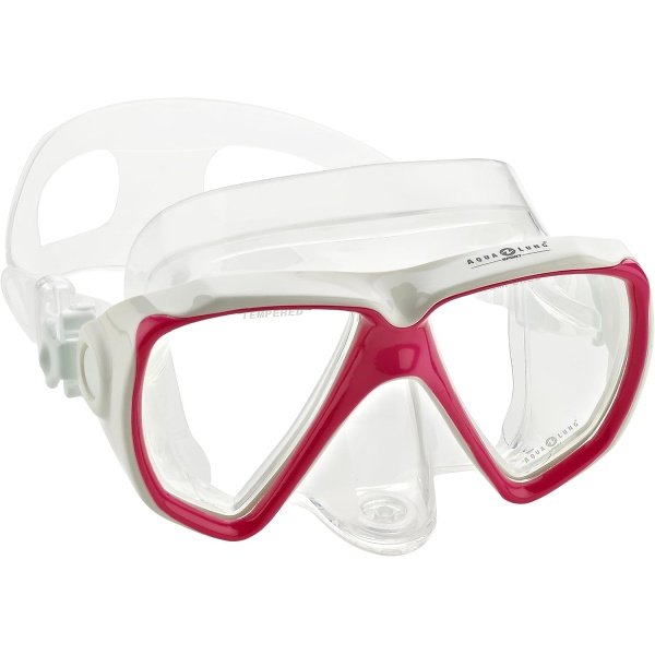Aqua Lung Dual Tempered Glass Lens Scuba Snorkel Mask, Great for Scuba Diving and Snorkeling Travel Mask
