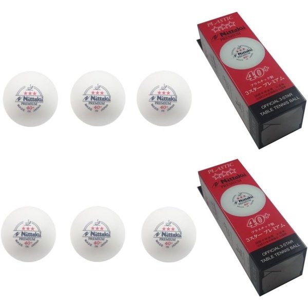 NITTAKU 3-Star Premium 40+ Table Tennis Balls